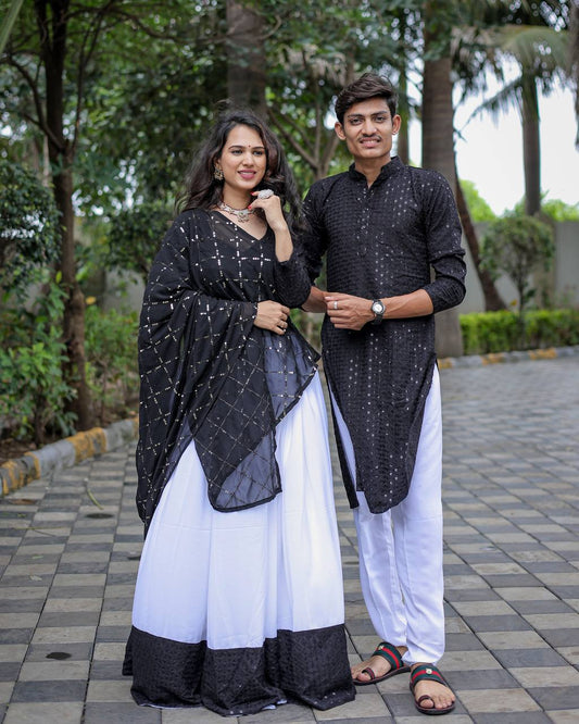 Navratri Special Couple Combo of Lehenga and Kurta