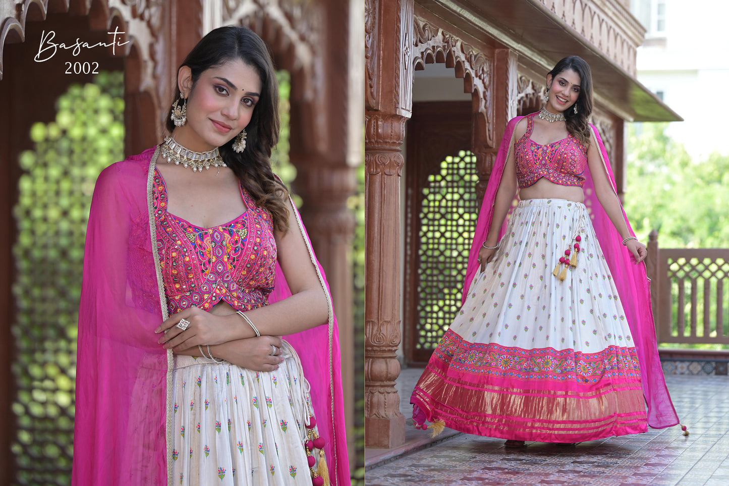 Pure Gaji Lagdi Patta Lehenga Choli Set