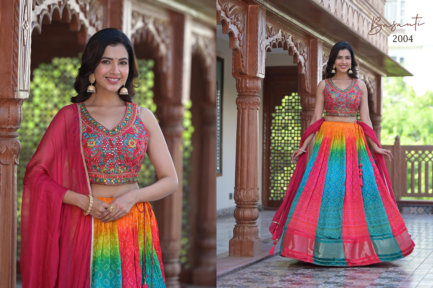 Pure Gaji Lagdi Patta Lehenga Choli Set