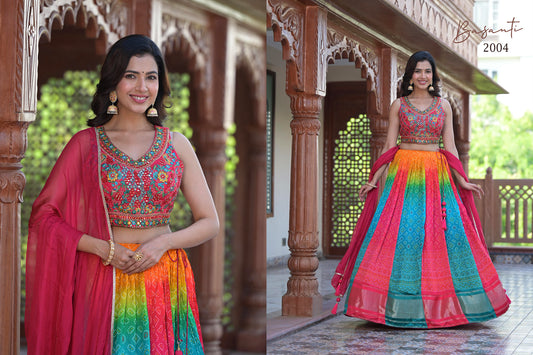 Pure Gaji Lagdi Patta Lehenga Choli Set