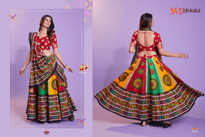 Red Hand Block Printed Chaniya Choli Navratri Collection