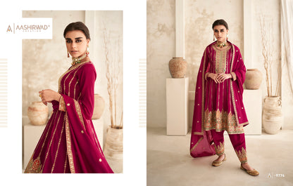 Pink Premium Silk Embroidered Salwar Suit