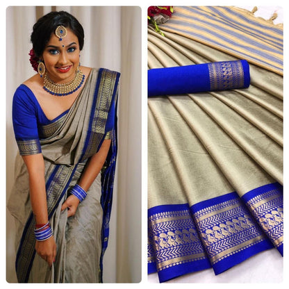 Pure Mercerized Cotton Silk Banarasi Saree