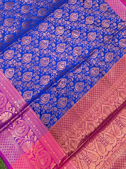 Kanchipuram Silk Saree with Zari Border