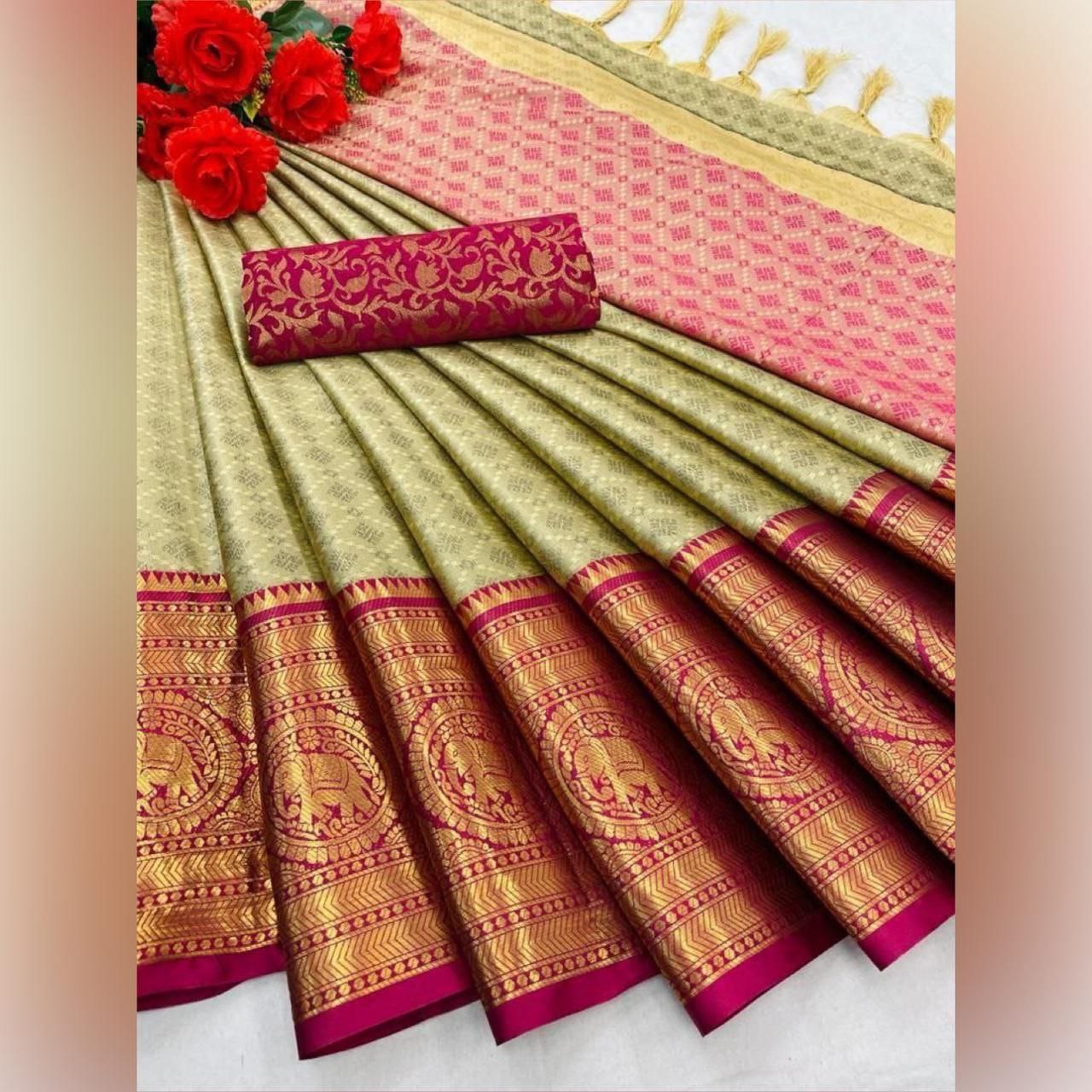 Pure Mercerized Cotton Silk Saree