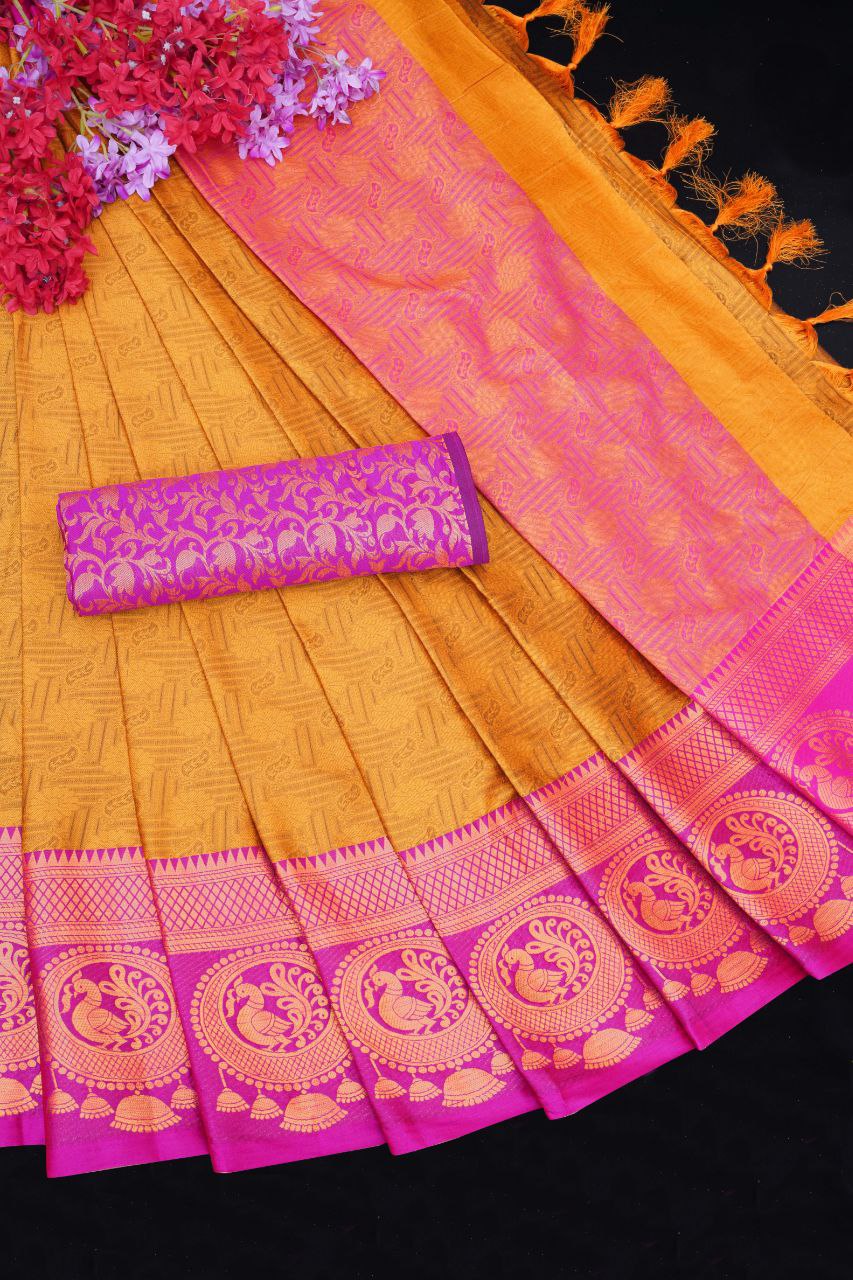 Aura Silk Banarasi Saree with Zari Work