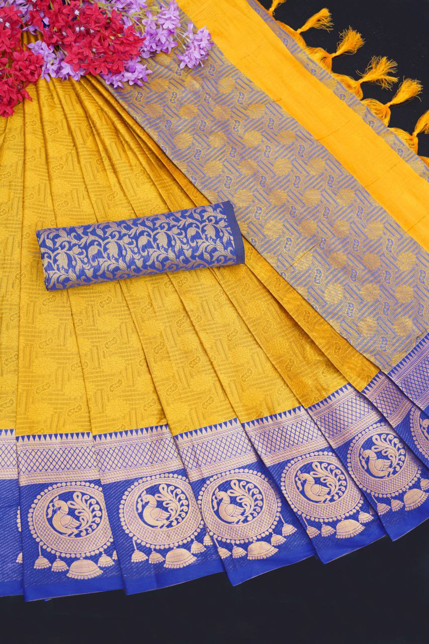 Aura Silk Banarasi Saree with Zari Work