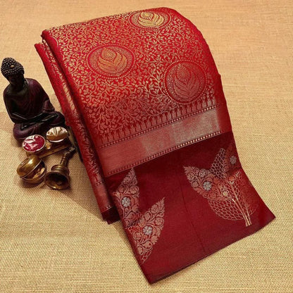 Soft Litchi Silk Saree with Jacquard Work