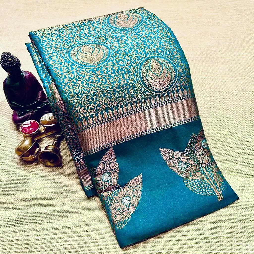 Soft Litchi Silk Saree with Jacquard Work