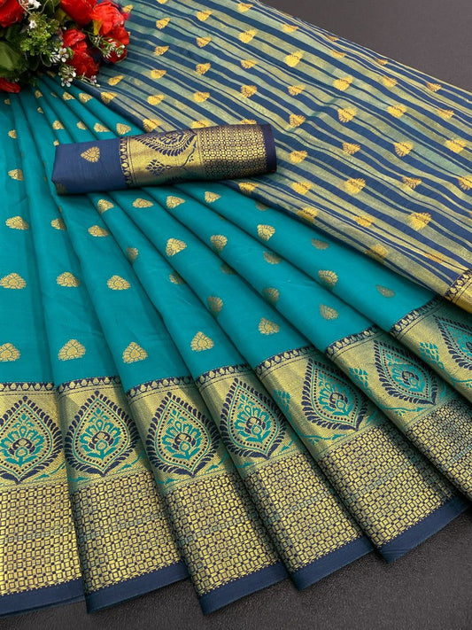 Litchi Silk Saree with Pure Zari Work