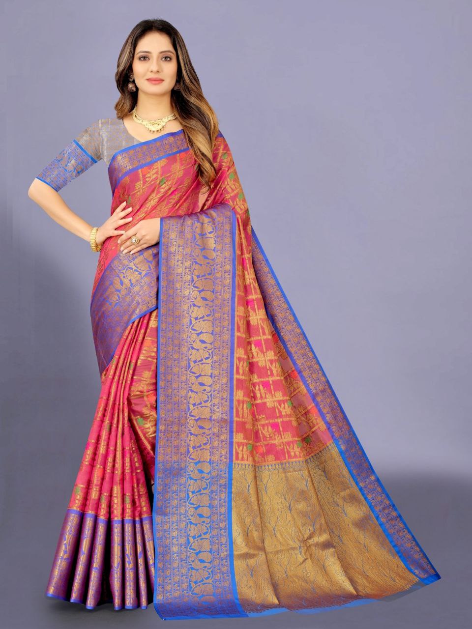 Rich Organza Silk Saree with Zari Border